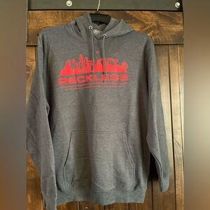 Young & Reckless Gray and Red Graphic Hoodie